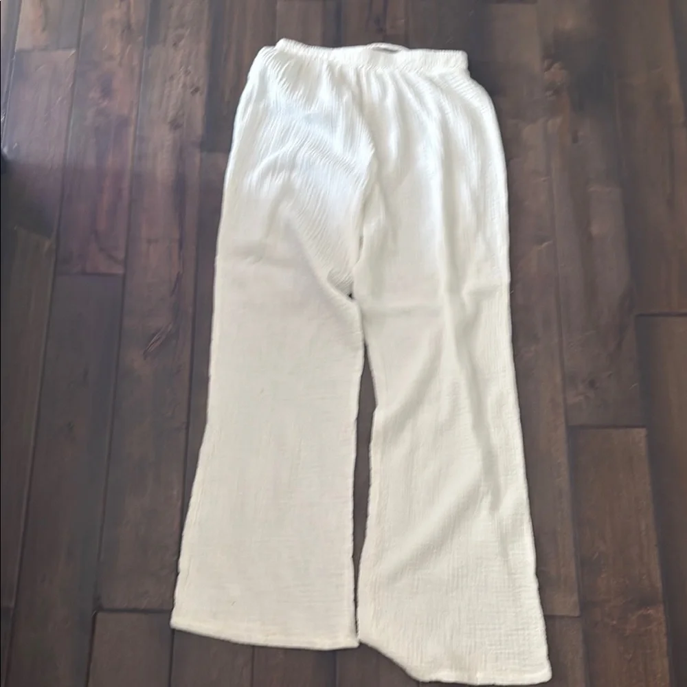 Altar’d State Flowy White Pants - Picture 3 of 3